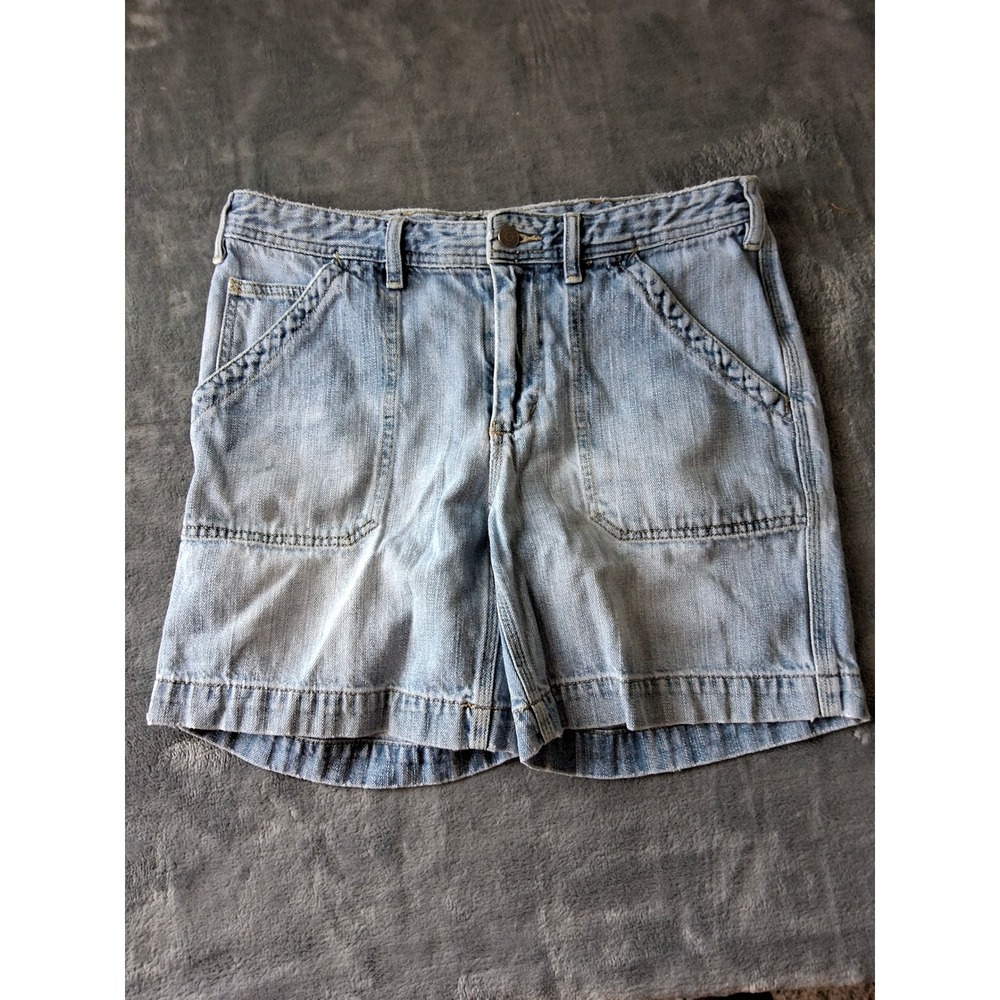 Lauren Ralph Lauren Jeans Co Blue Denim‎ Utility Shorts Women Size 8 Light Wash